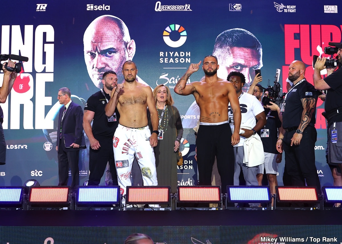 The Official Weights Are In: Tyson Fury 262 Pounds, Oleksandr Usyk 223.5 Pounds