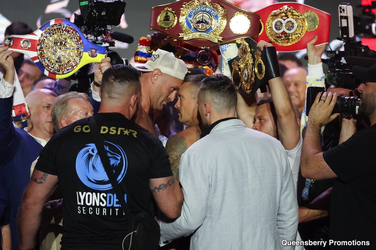 DAZN PPV Weights: Fury's Bully Act Fails to Mask Fear at Weigh-In: Usyk Remains Unfazed