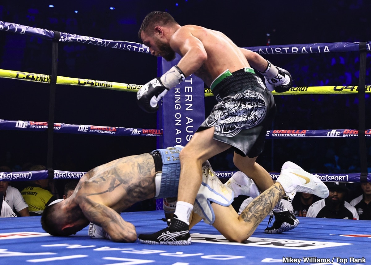 Video Highlights: Lomachenko TKOs George Kambosos Jr