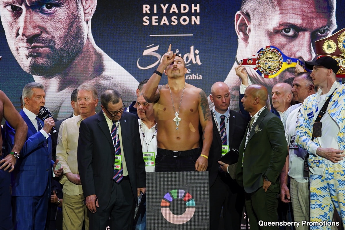 DAZN PPV Weights: Fury's Bully Act Fails to Mask Fear at Weigh-In: Usyk Remains Unfazed