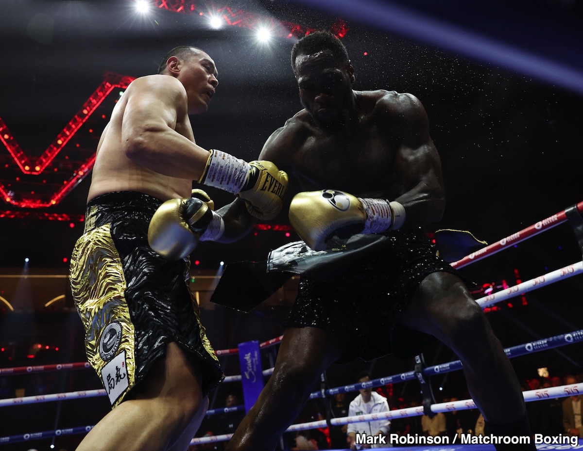 Zhilei Zhang Blasts Out Deontay Wilder In Fifth Round; Surely Ends Wilder's Career - Boxing Results
