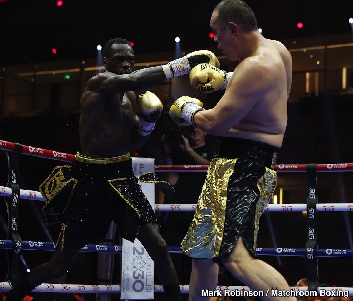 Zhilei Zhang Blasts Out Deontay Wilder In Fifth Round; Surely Ends Wilder's Career - Boxing Results