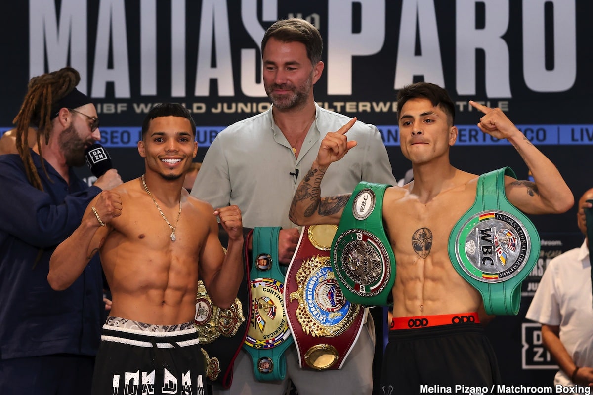 Subriel Matias, Liam Paro Official DAZN Weigh In Results