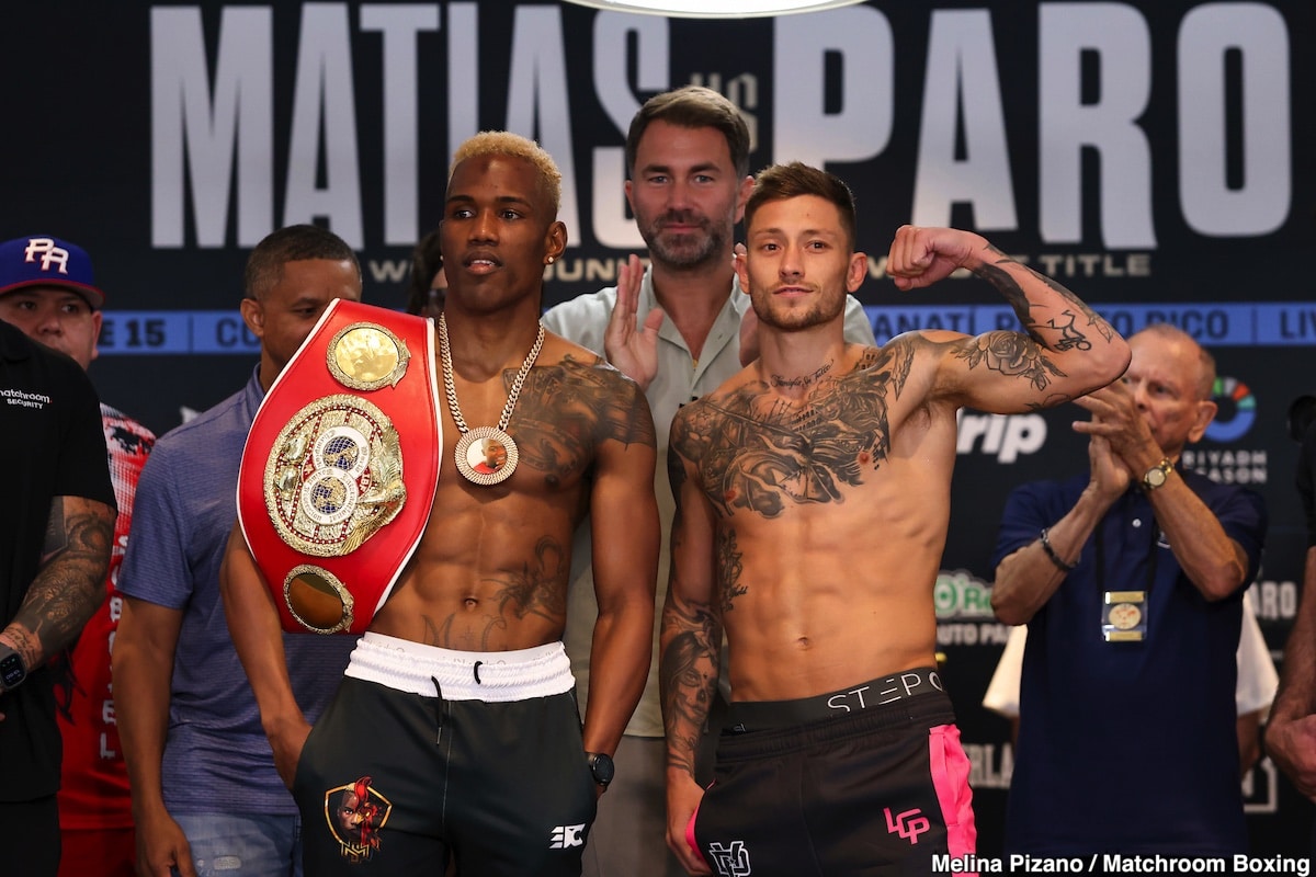 Subriel Matias, Liam Paro Official DAZN Weigh In Results
