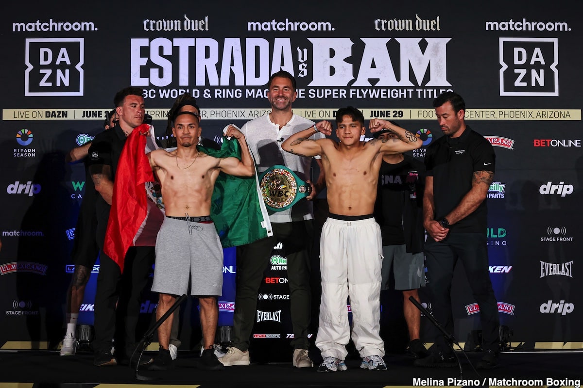 DAZN Weights: Estrada vs. 'Bam' Rodriguez, Edwards vs. Curiel
