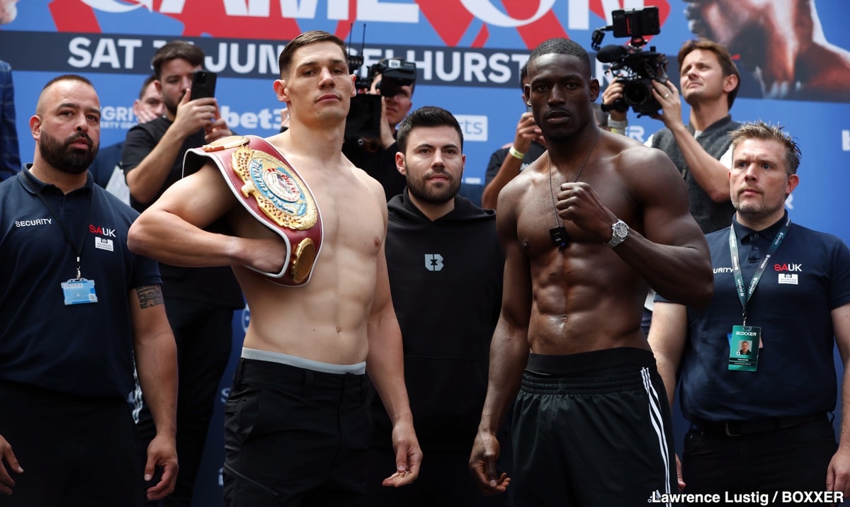 Billam-Smith vs. Riakporhe Official Sky Sports Weigh In Results