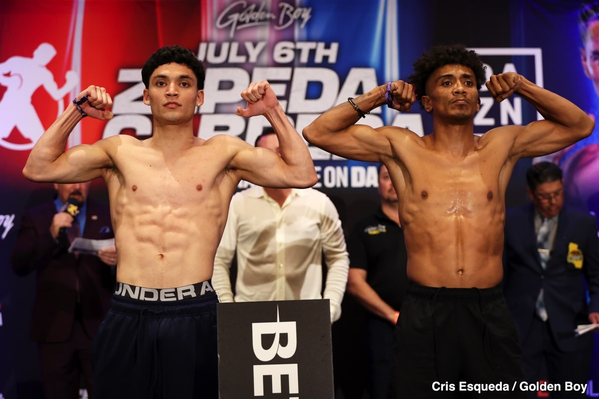 Saturday's DAZN Weights: William Zepeda vs. Giovanni Cabrera