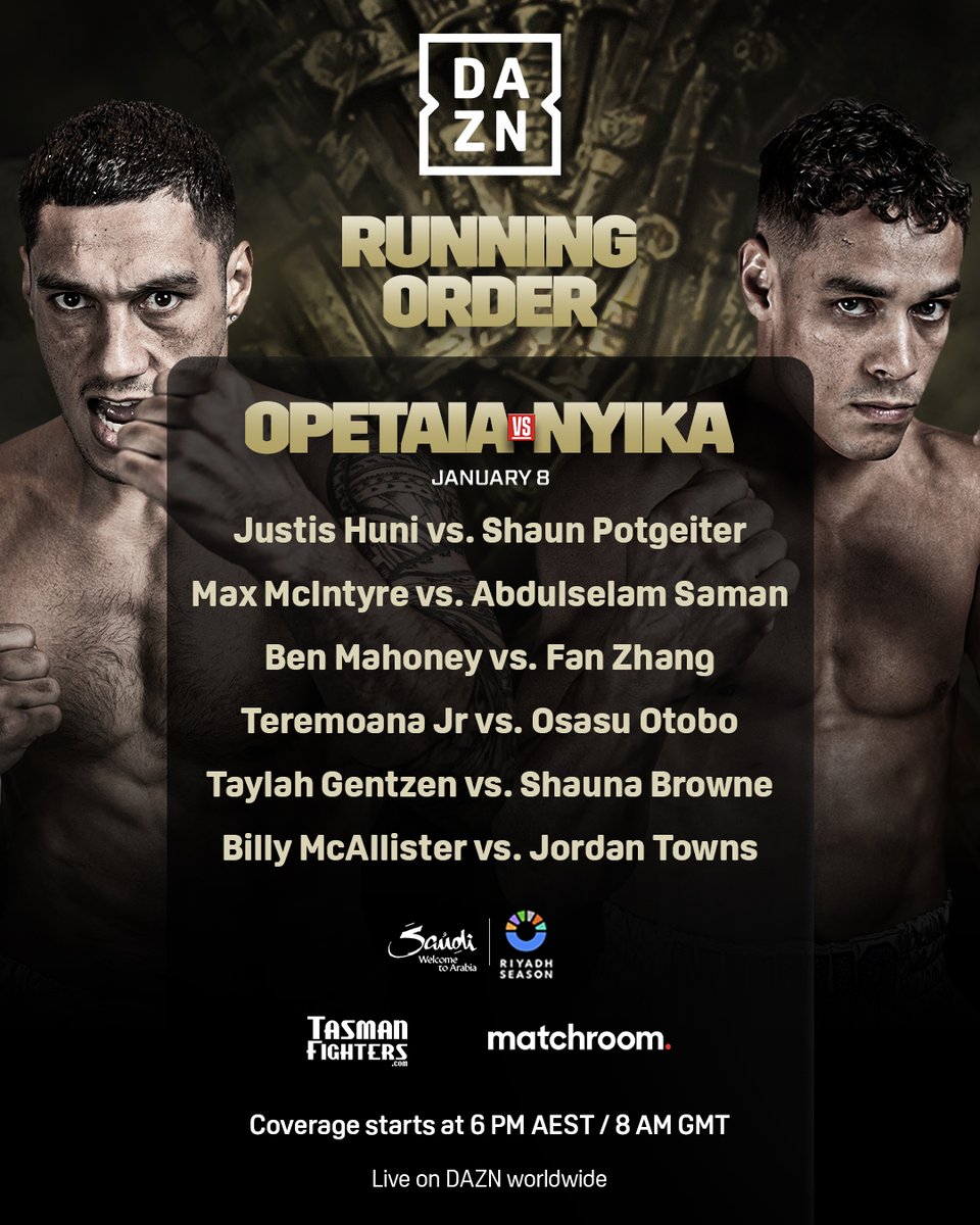 Boxing Tonight: Opetaia vs. Nyika – Live Results