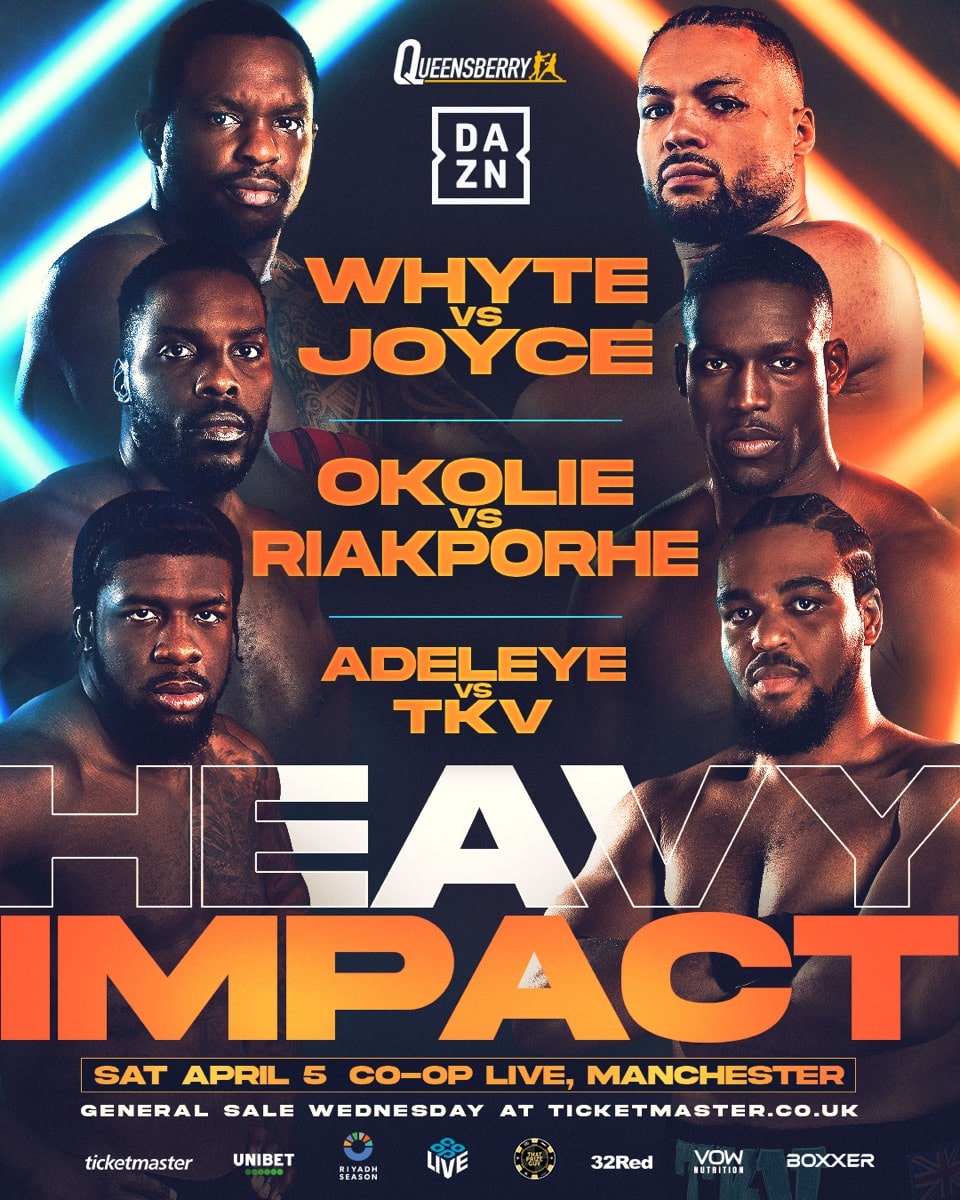 All-Heavyweight Card Officially Announced For April 5th In Manchester