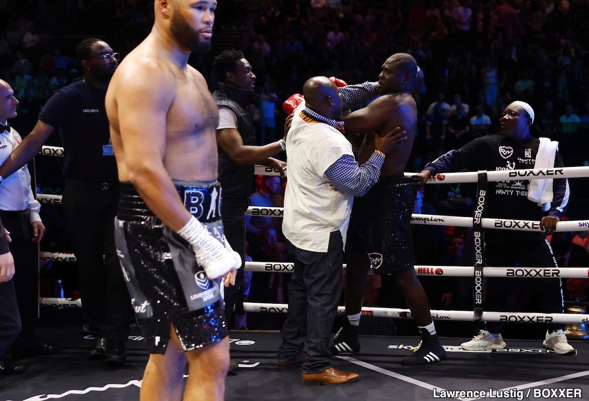 Frazer Clarke Obliterates Tetteh – Chaos Breaks Out As Tetteh Grabs Referee After KO Loss