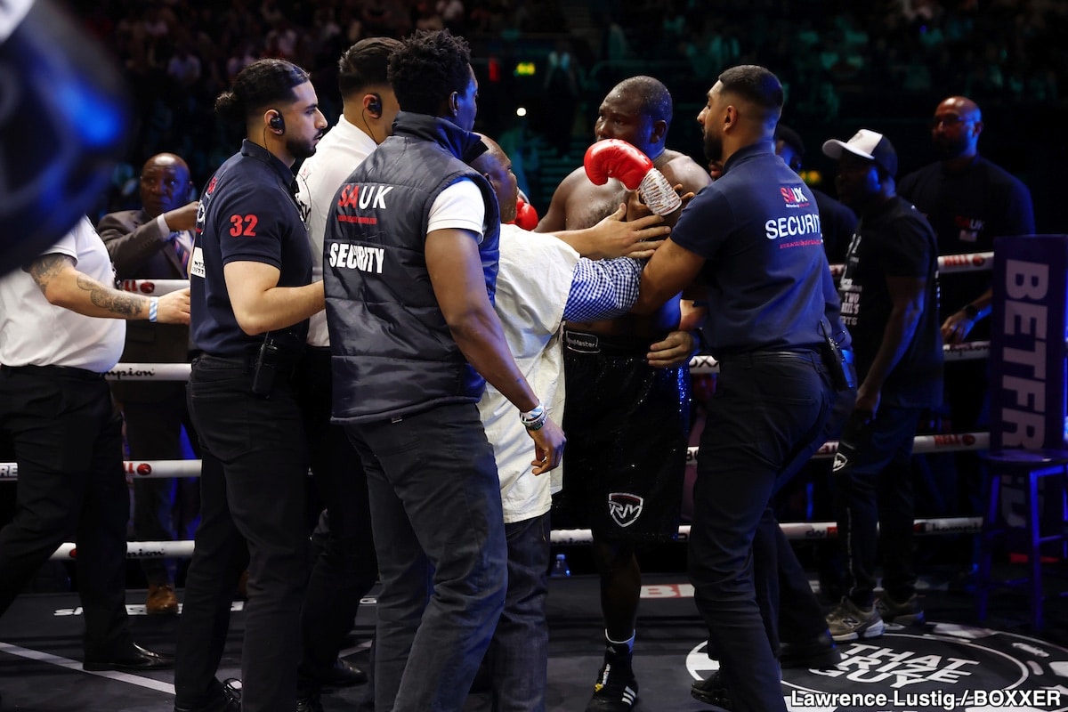 Frazer Clarke Obliterates Tetteh – Chaos Breaks Out As Tetteh Grabs Referee After KO Loss
