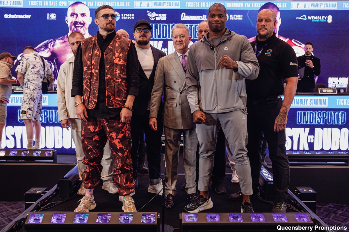 Daniel Dubois Happy To Play The Bad Guy In Run-Up To Usyk Rematch; DDD Shoves The Champ During Face-Off