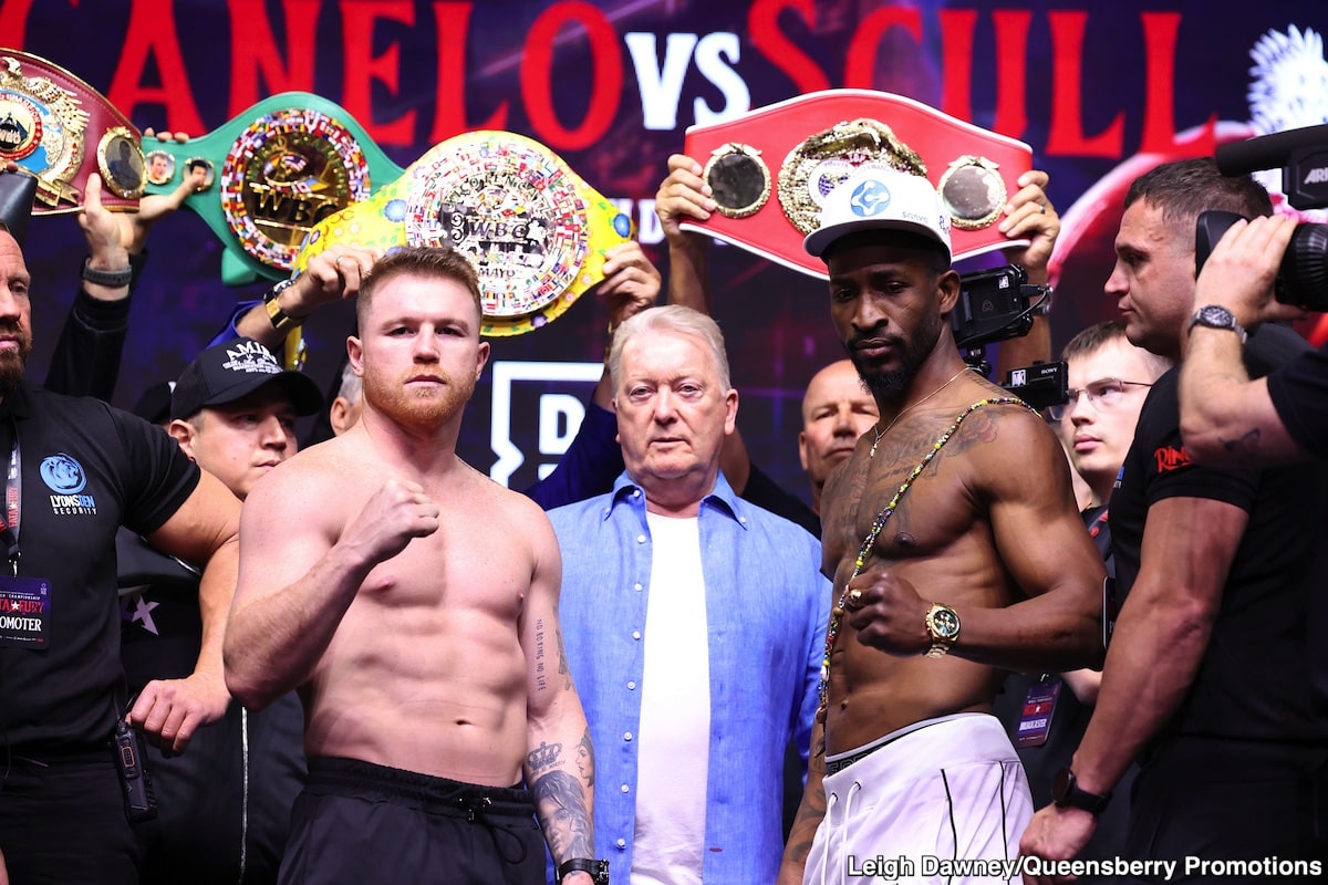 DAZN Official Weights: Canelo vs. Scull - For Saturday in Riyadh