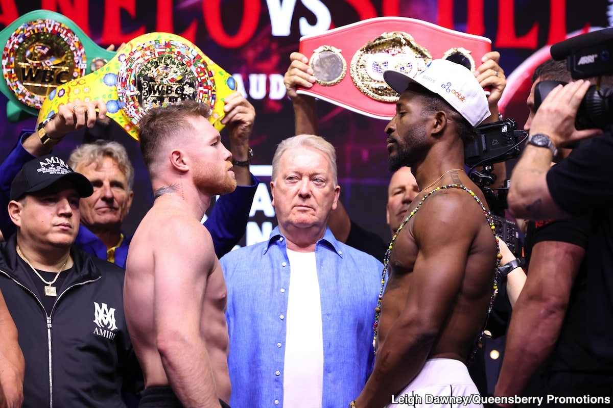 What time is the Canelo Alvarez vs. WiIlliam Scull fight tonight?