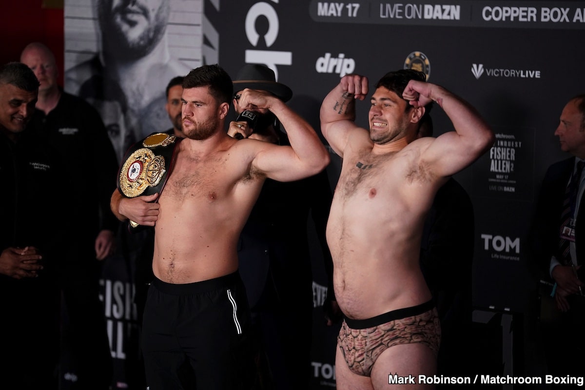 Johnny Fisher, Dave Allen DAZN Weigh-In: Allen 265 Pounds, Fisher 245.5 Pounds