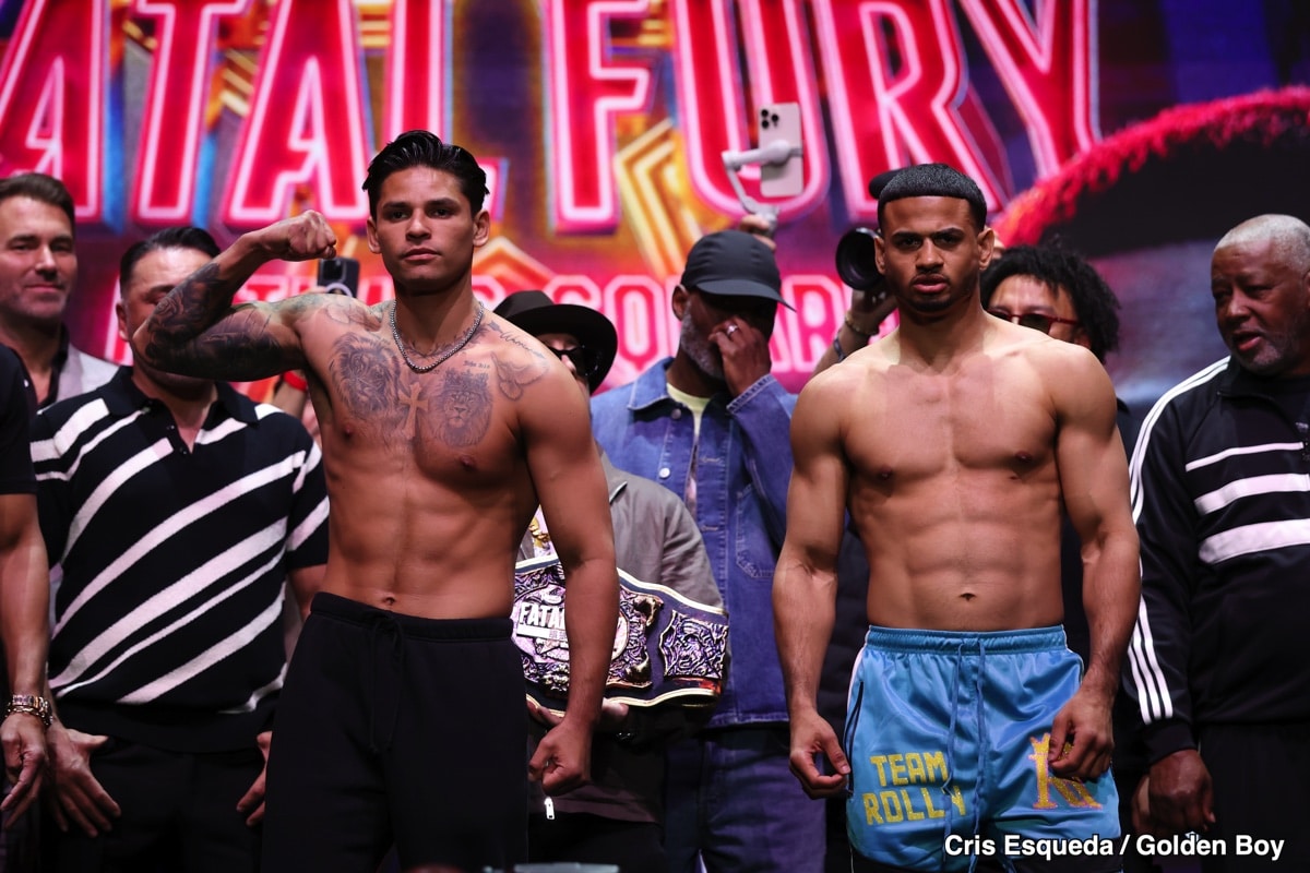 DAZN Official Weights: Garcia vs. Romero, Haney vs. Ramirez & Lopez vs. Barboza Jr