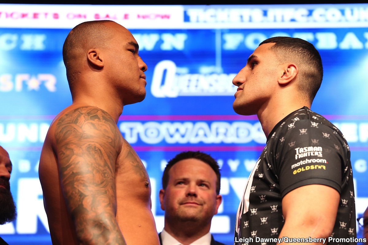 Fabio Wardley vs. Justis Huni This Saturday in Ipswich, UK - Official DAZN Weights