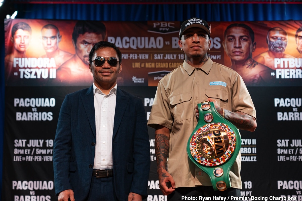 Mayweather Calls Pacquiao-Barrios a 'Money-Grab' — But Still Picks Manny To Win Convincingly