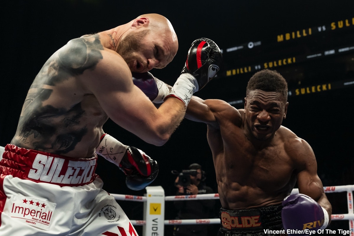 Mbilli's Blistering First-Round TKO of Sulecki for Interim Title - Boxing Results