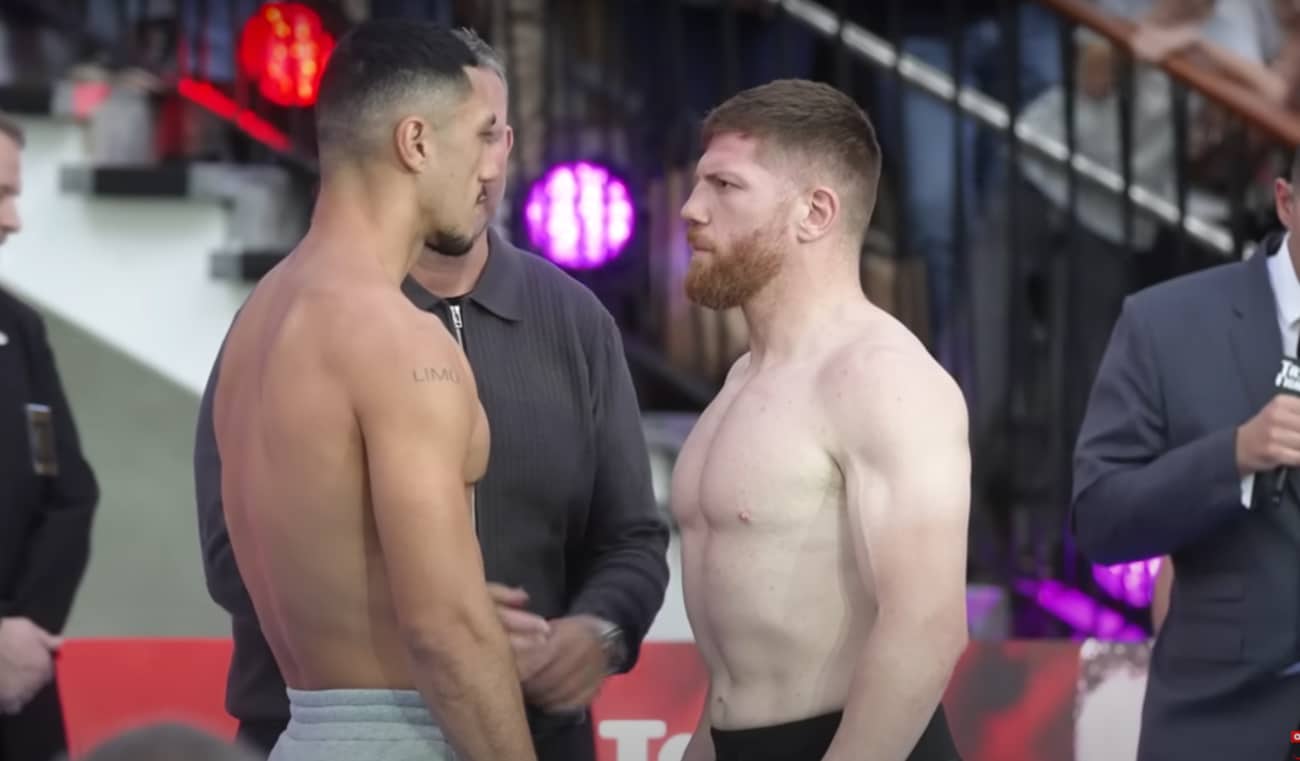 DAZN Official Weights: Opetaia vs. Squeo - in Broadbeach
