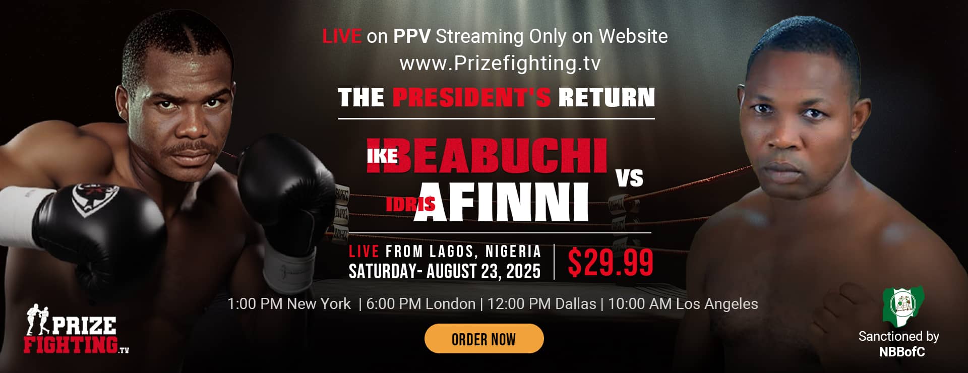 Ike Ibeabuchi Vs. Idris “Finito” Affini on August 23, Live on PPV!