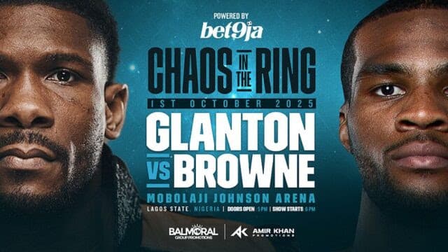 Marcus Browne vs Brandon Glanton Set for “Chaos in the Ring” in Lagos