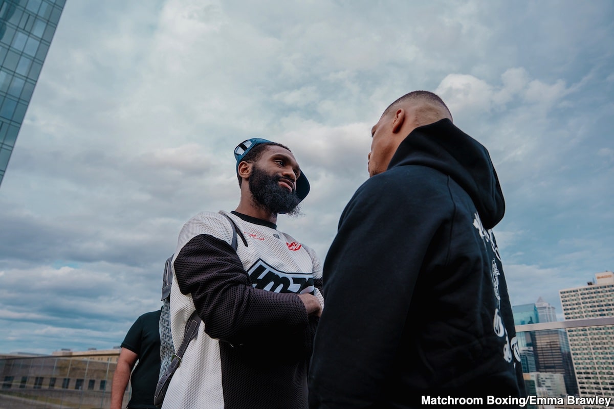 Jaron ‘Boots’ Ennis Looks Shockingly Drained at Face-Off With Uisma Lima Ahead of His 154-Debut in Philadelphia This Saturday