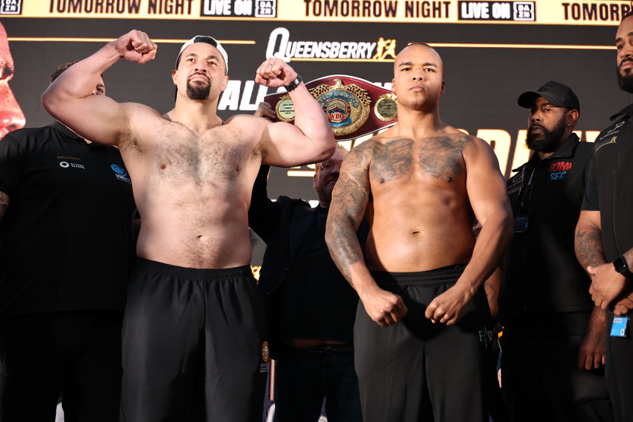 Parker Promises to “Punch Holes” in Wardley After Tense Weigh-In—Usyk Awaits the Victor in 2026