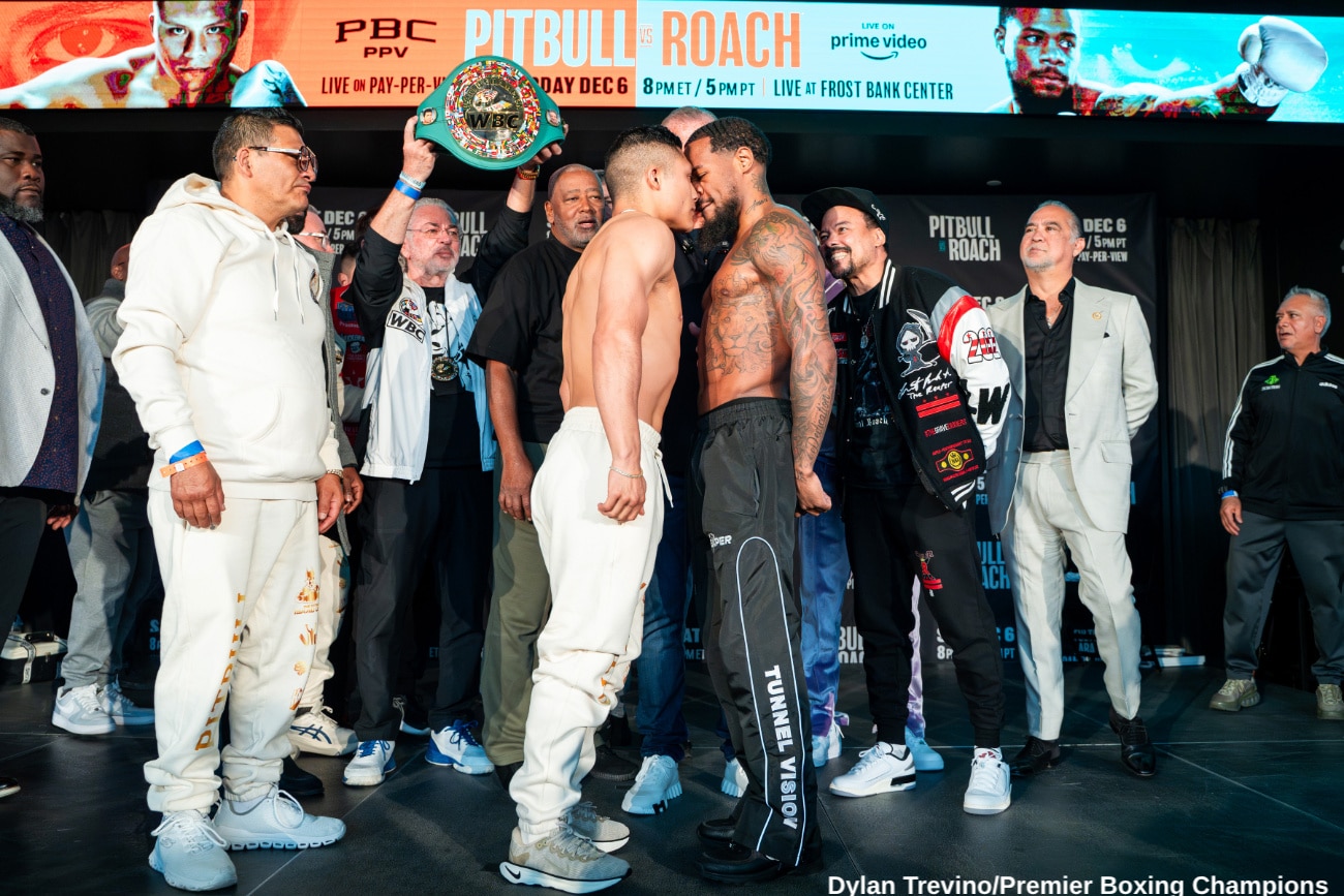 Pitbull Cruz Gets Nose-to-Nose With Roach — Zero Fear at Weigh-In