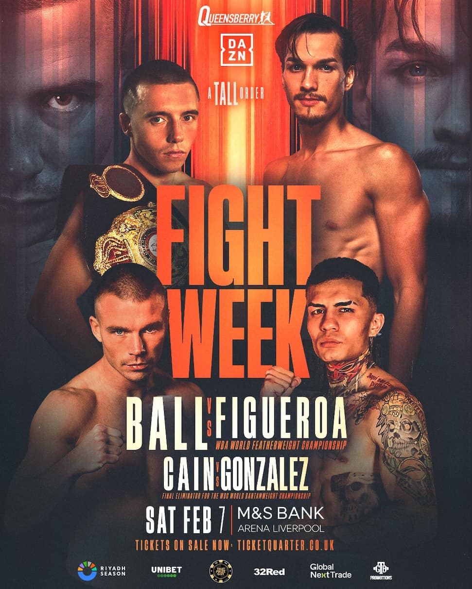 Brandon Figueroa takes on Nick Ball in Liverpool this Saturday