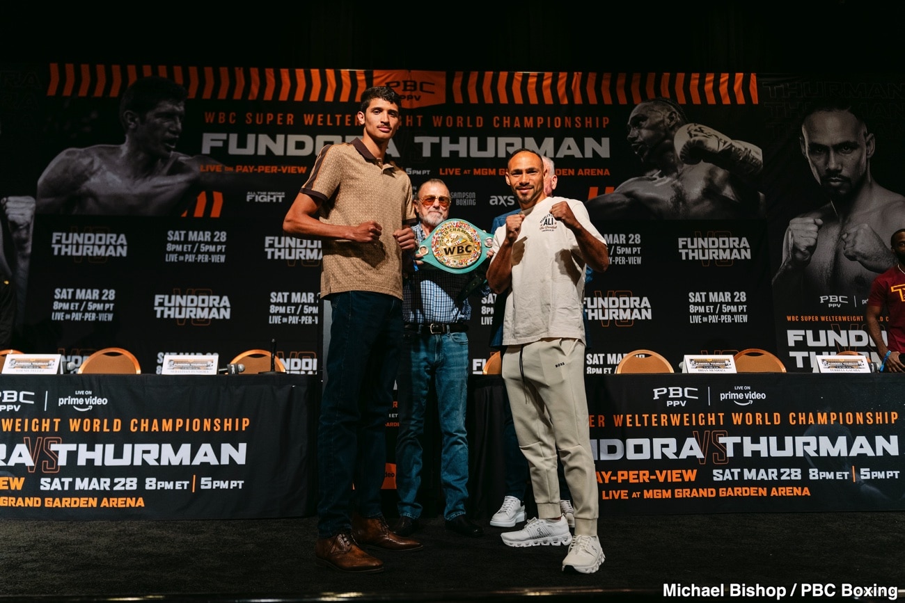 Sebastian Fundora Irritated by Keith Thurman’s Trash Talk Ahead of Fight