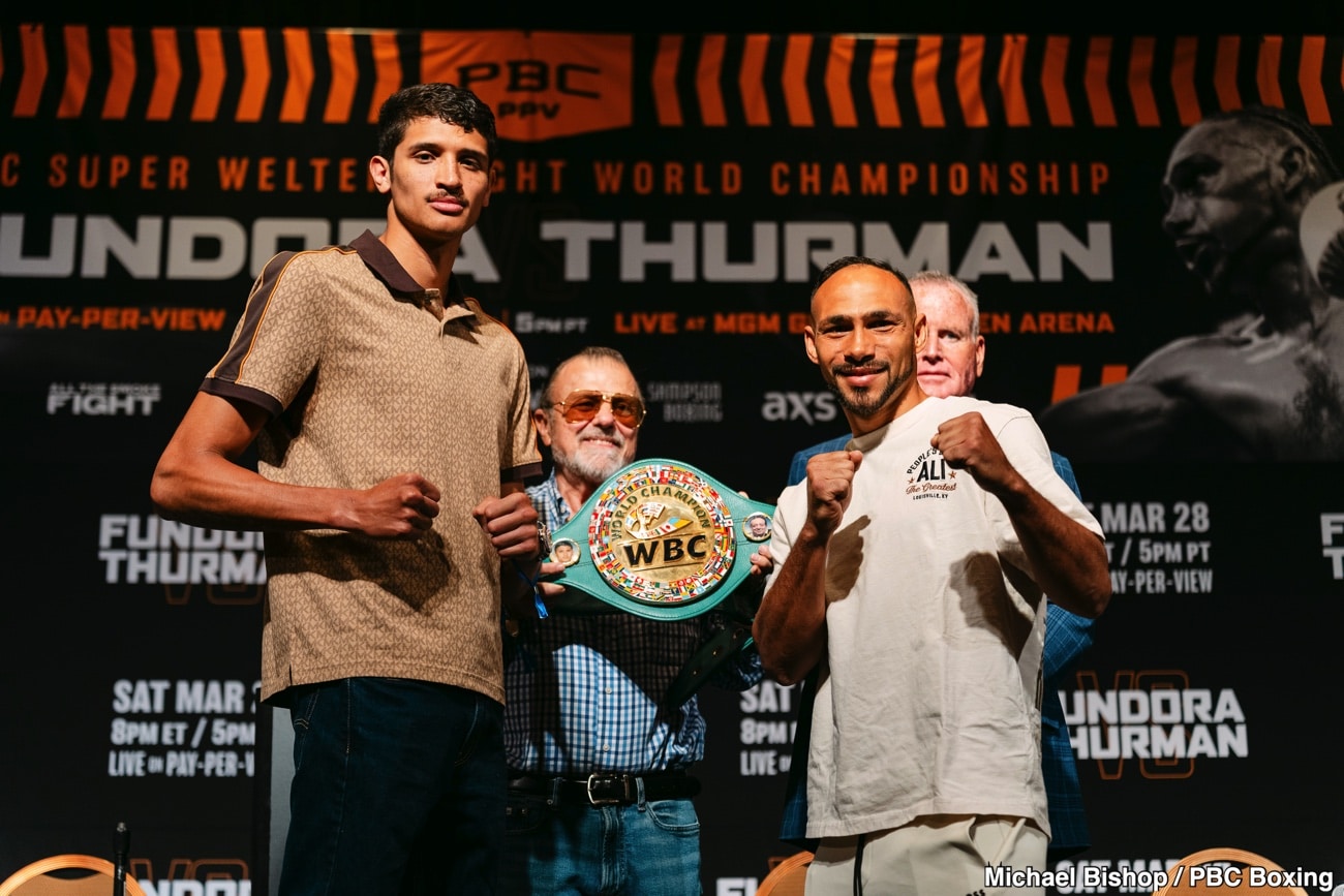 Sebastian Fundora Irritated by Keith Thurman’s Trash Talk Ahead of Fight