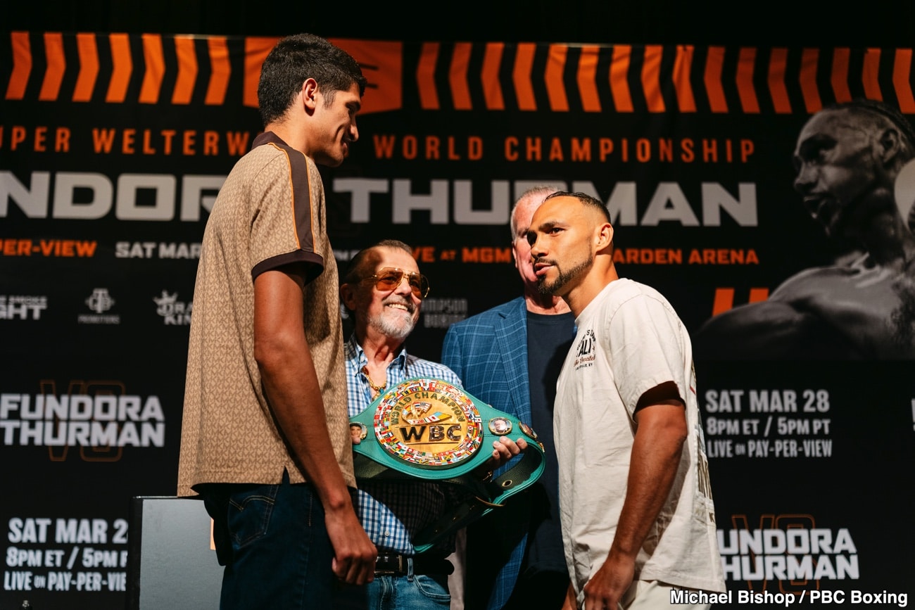 Sebastian Fundora Irritated by Keith Thurman’s Trash Talk Ahead of Fight