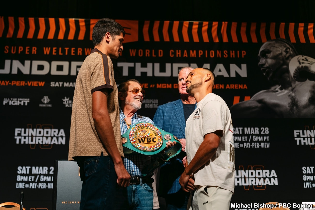Sebastian Fundora Irritated by Keith Thurman’s Trash Talk Ahead of Fight
