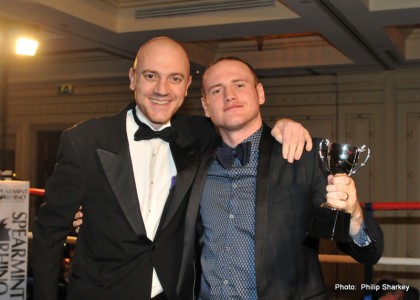 George Groves picked up an award at Mayfair Sporting Club's latest show George Groves Boxing News British Boxing