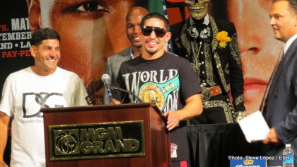 Boxing photo: Floyd Mayweather Jr, Garcia vs. Matthysse, Mayweather vs. Canelo, Saul “Canelo” Alvarez image THE ONE Post-Fight Press Conference: Aftermath, Quotes & Photos