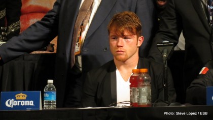 Boxing photo: Floyd Mayweather Jr, Garcia vs. Matthysse, Mayweather vs. Canelo, Saul “Canelo” Alvarez image THE ONE Post-Fight Press Conference: Aftermath, Quotes & Photos