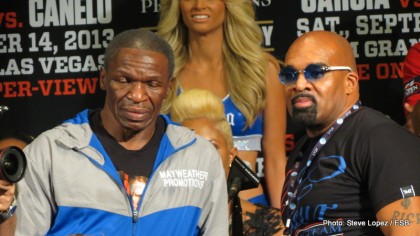 Boxing photo: Floyd Mayweather Jr, Garcia vs. Matthysse, Mayweather vs. Canelo, Saul “Canelo” Alvarez image THE ONE Post-Fight Press Conference: Aftermath, Quotes & Photos