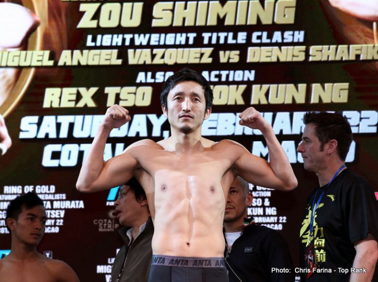 Zou Shiming with tough fight in March aims to put China in the world picture