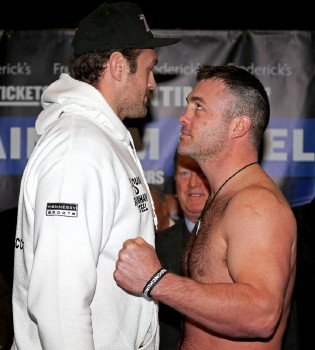 Tyson Fury tips-in at a heavy 274-pounds for clash with Joey Abell!