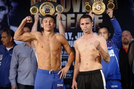 Golovkin vs. Geale & Perez vs. Jennings weights