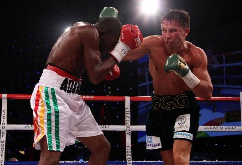 Golovkin defeats Adama by 7th round quick stoppage