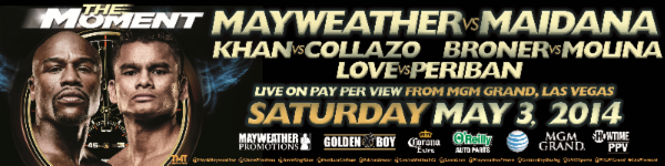 Mayweather vs. Maidana Undercard; Adrien Broner vs. Carlos Molina & J'leon Love vs. Marco Antonio Periban