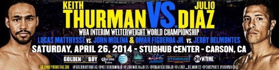 Keith Thurman, Lucas Matthysse and Omar Figueroa to headline Showtime tripleheader at Stubhub center on April 26